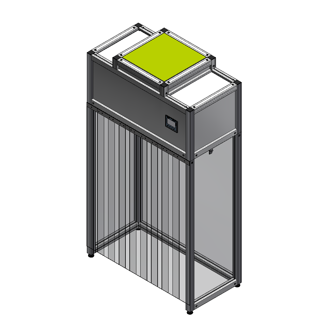 F4: Strip curtain for floor model