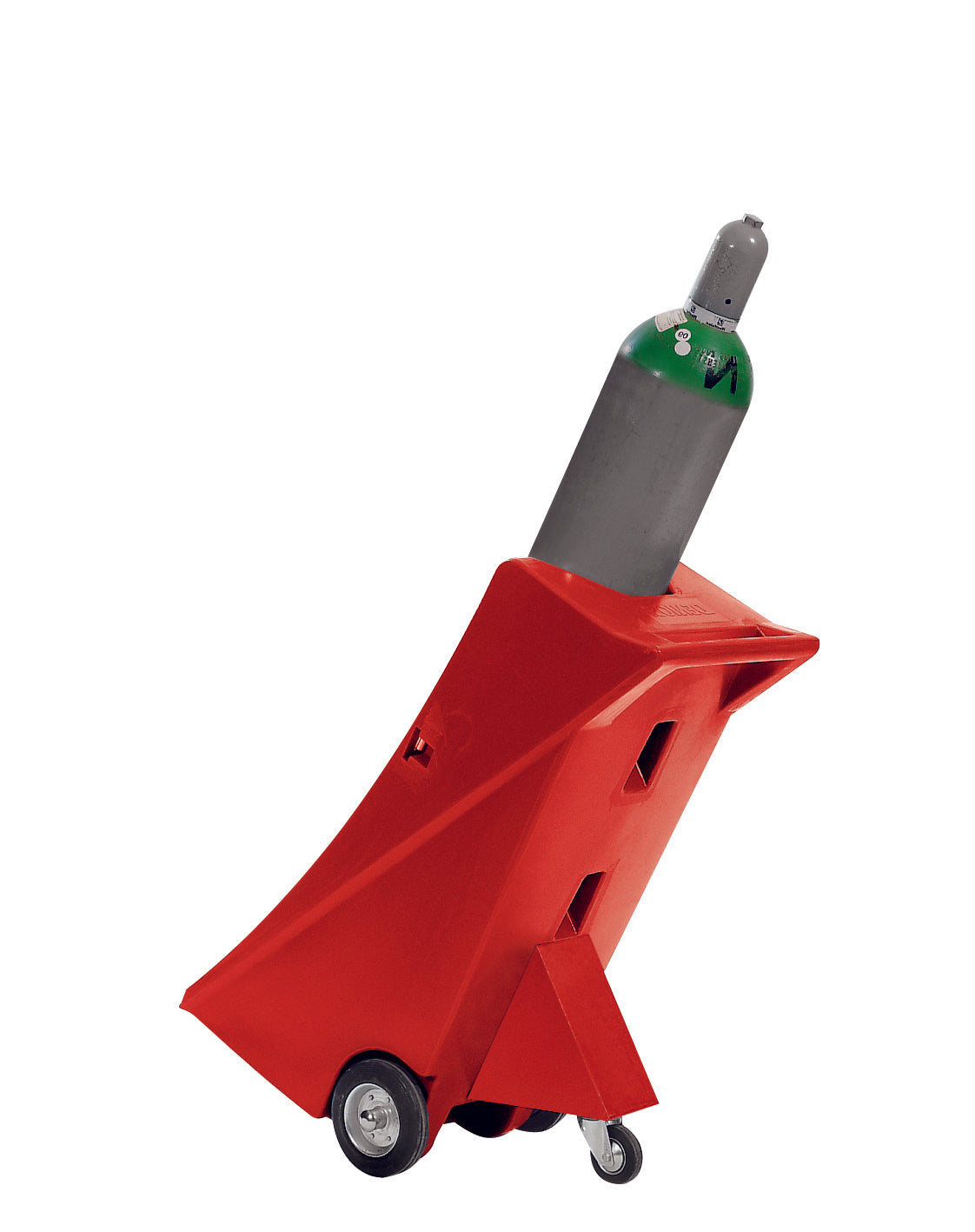 Gasflaschenwagen PE mit Stützrad für 1 Gasflasche Ø bis 320 mm, Polyethylen