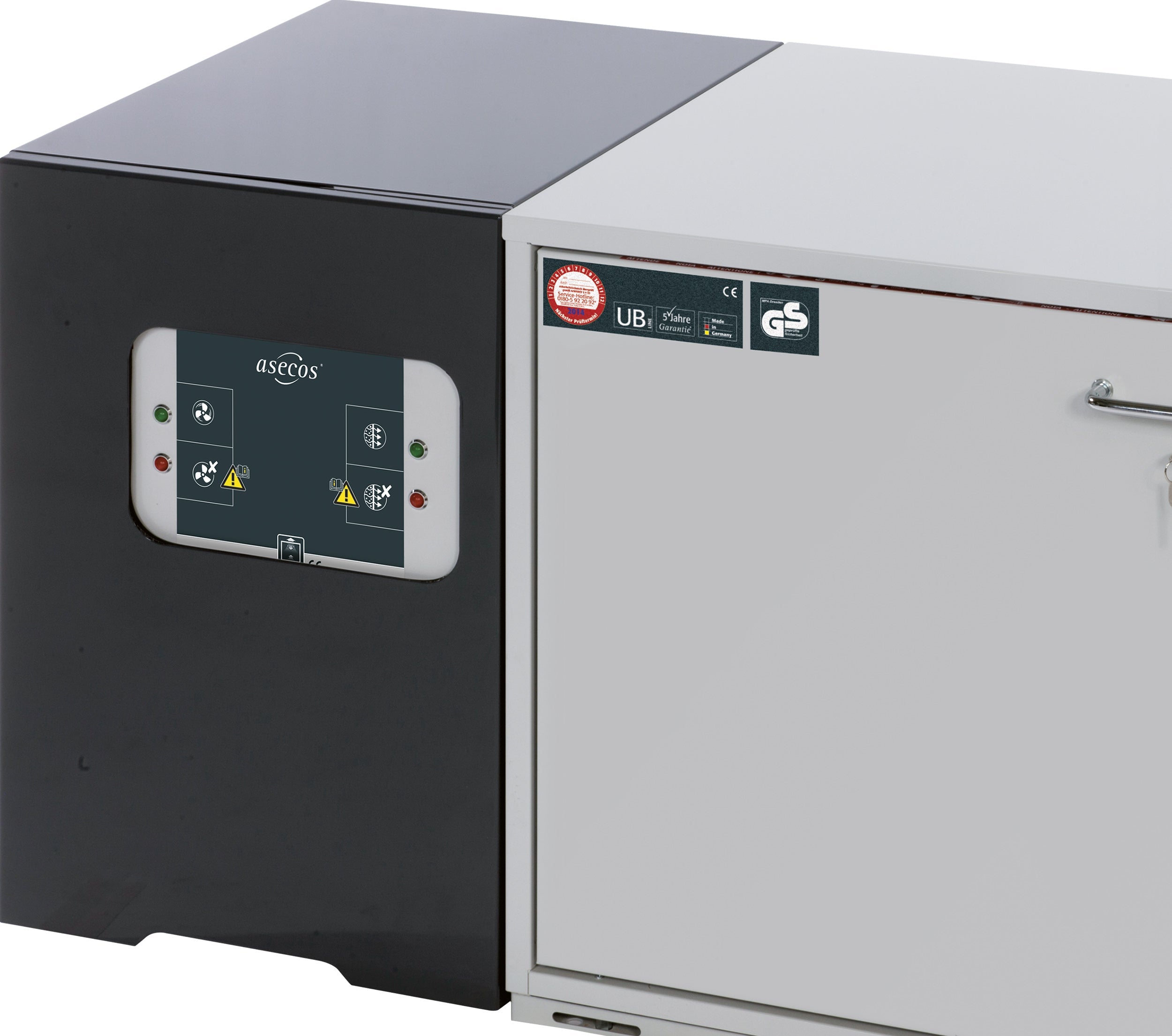 Adapter als separate Gehäuseeinheit für Umluftfiltermodul Modell UFA.25.30 (.XL), Stahlblech pulverbeschichtet glatt