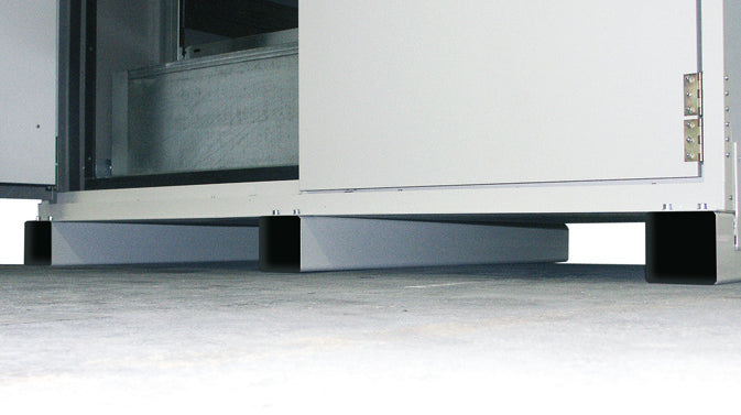 Transportsockel Höhe = 100 mm für Modell(e): XL90 mit Breite 1105 mm, Stahl pulverbeschichtet glatt