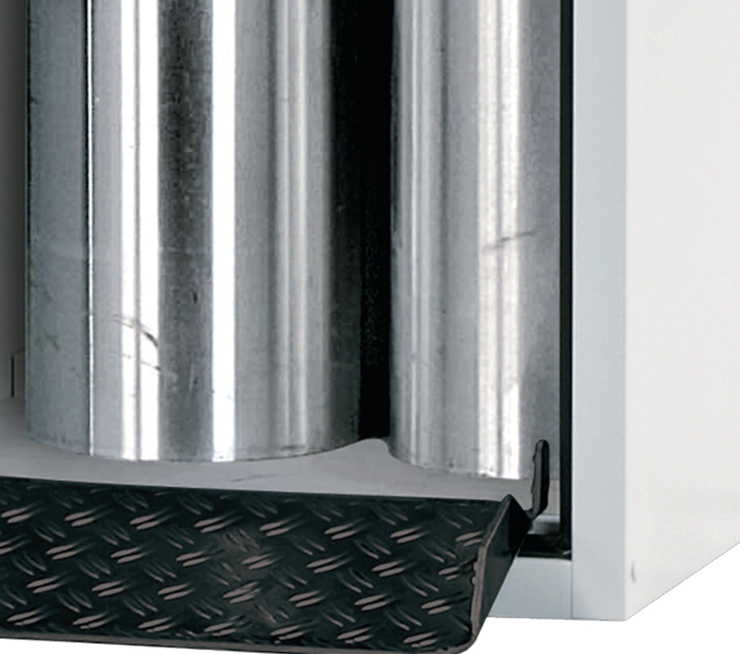 Rampe daccès escamotable pour modèle(s): GOD avec une largeur de 1350 mm, tôle d'acier peint