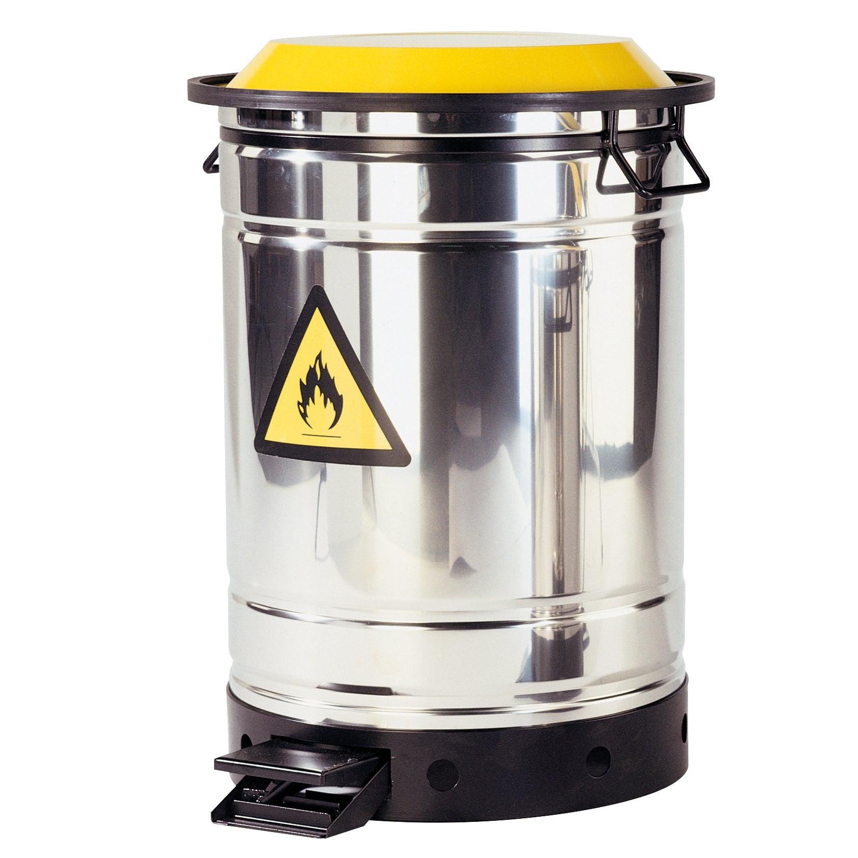 Disposal bin st.steel 1.4301, 50 L, stainless steel 1.431 polished