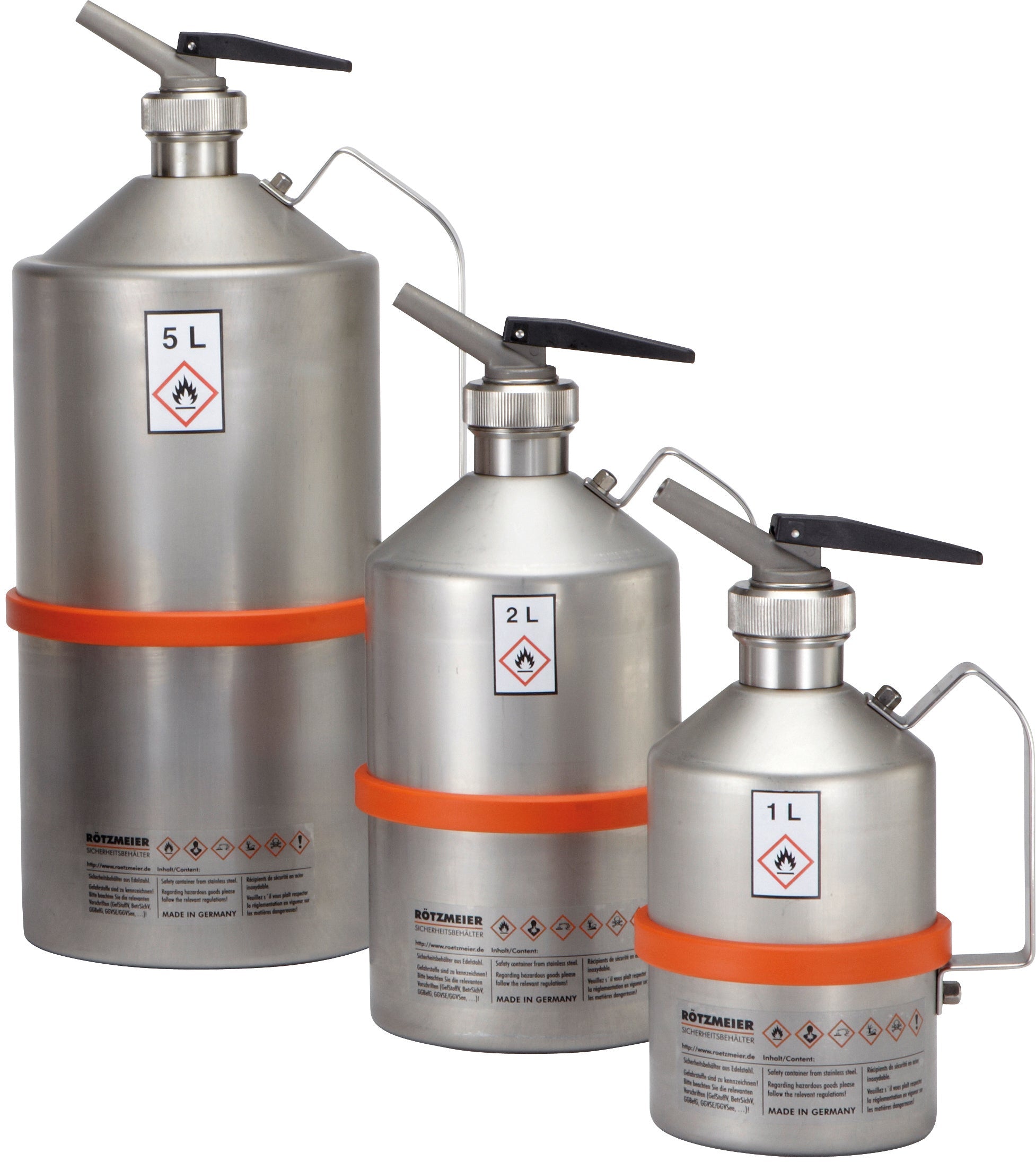 Dispensing can st.steel 1.4301, 1 L, stainless steel 1.431 polished