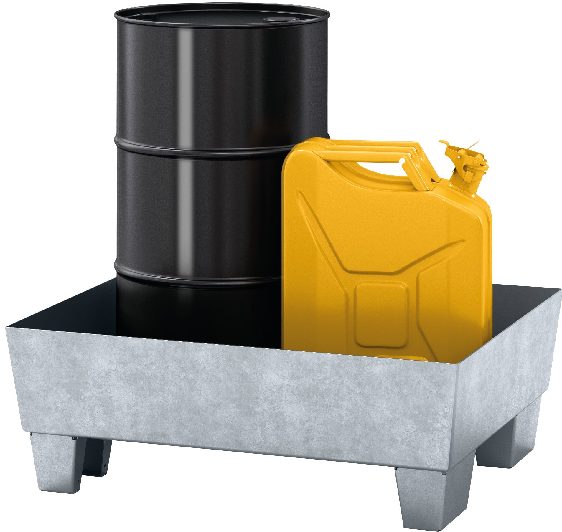 Auffangwanne Stahl ohne Gitterrost 635x785x268, Stahl verzinkt