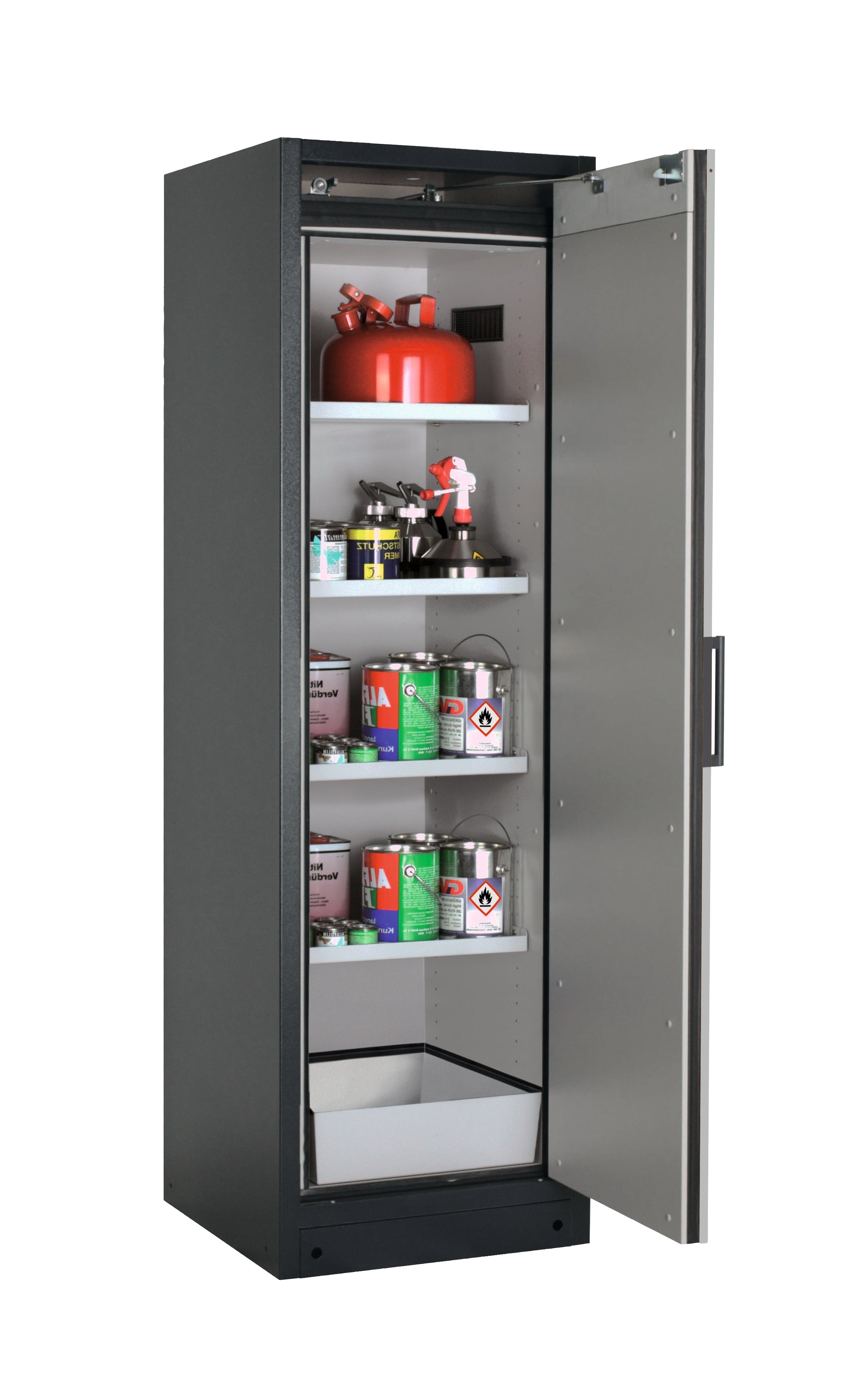Typ 90 Sicherheitsschrank Q-PEGASUS-90 Modell Q90.195.060.WDACR in reinweiss RAL 9010 mit 4x Fachboden Standard (Stahlblech)