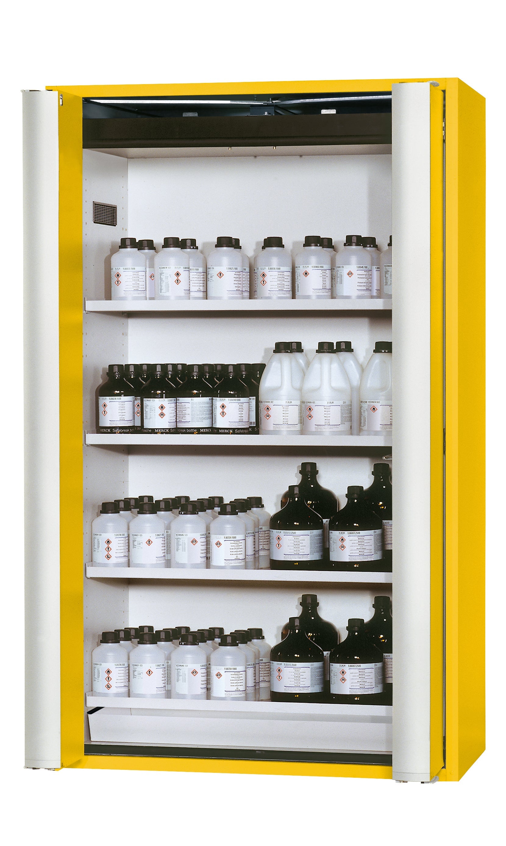 Type 90 Armoires de sécurité S_PHOENIX modèle Vol.2-90 S90.196.120.FDAC en or jaune RAL 1004 avec 4x étagères standard (tôle d'acier)