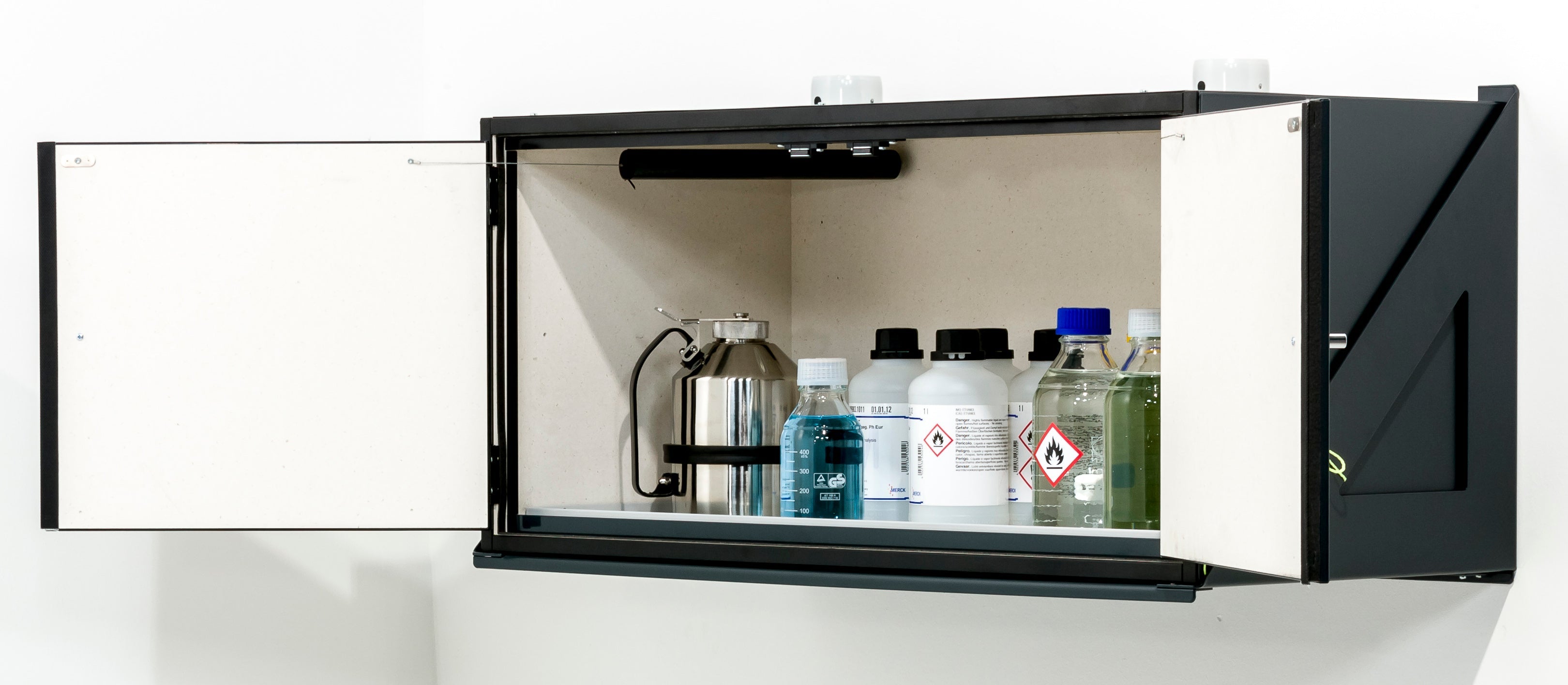 Type 30 safety cabinet S-CLASSIC-30 model S30.045.097.WM in anthracite gray RAL 7016 with equipment package