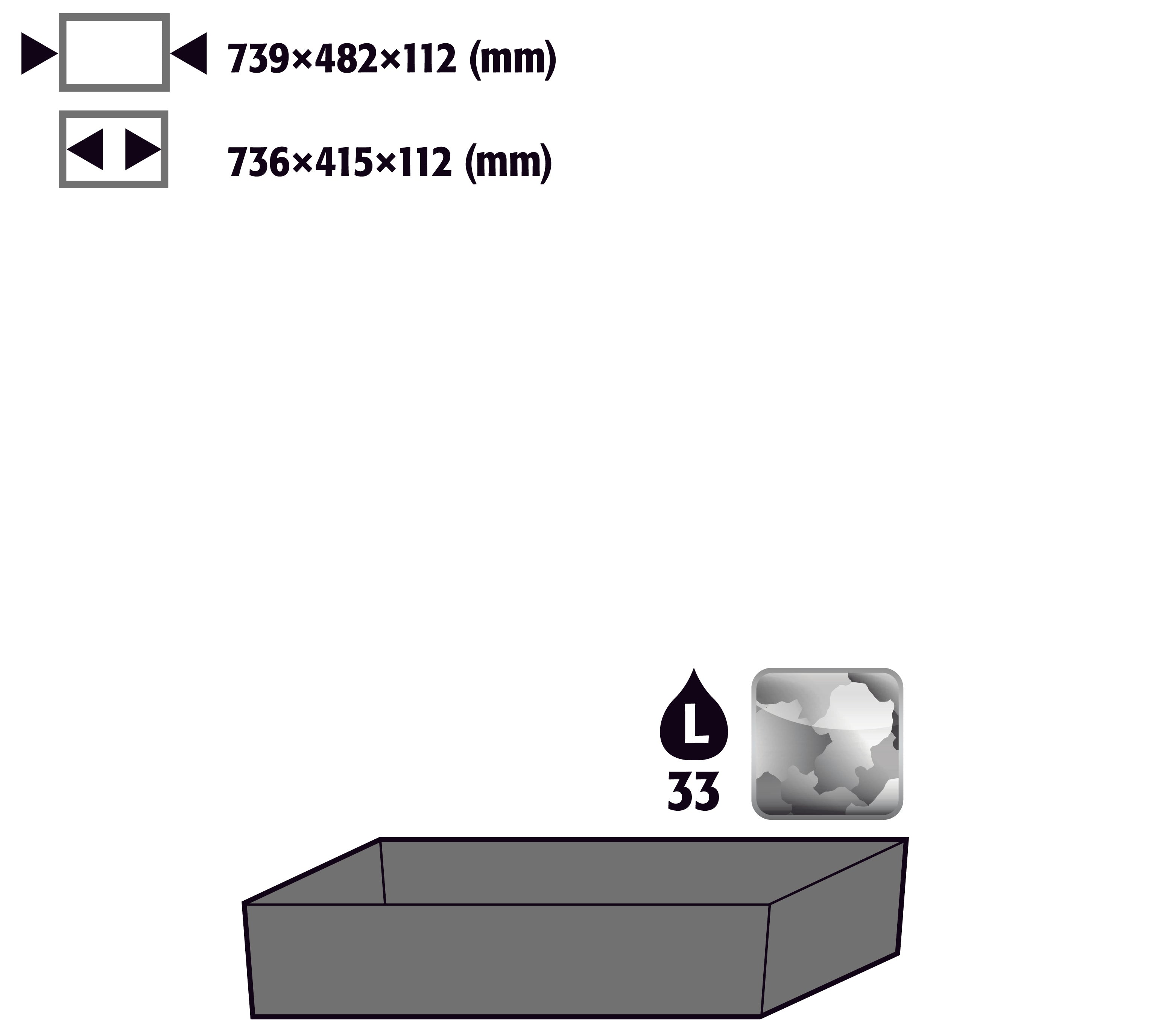 Bodenauffangwanne STAWA-R (Volumen: 33,00 Liter) für Modell(e): CS mit Breite 810 mm, Stahlblech verzinkt