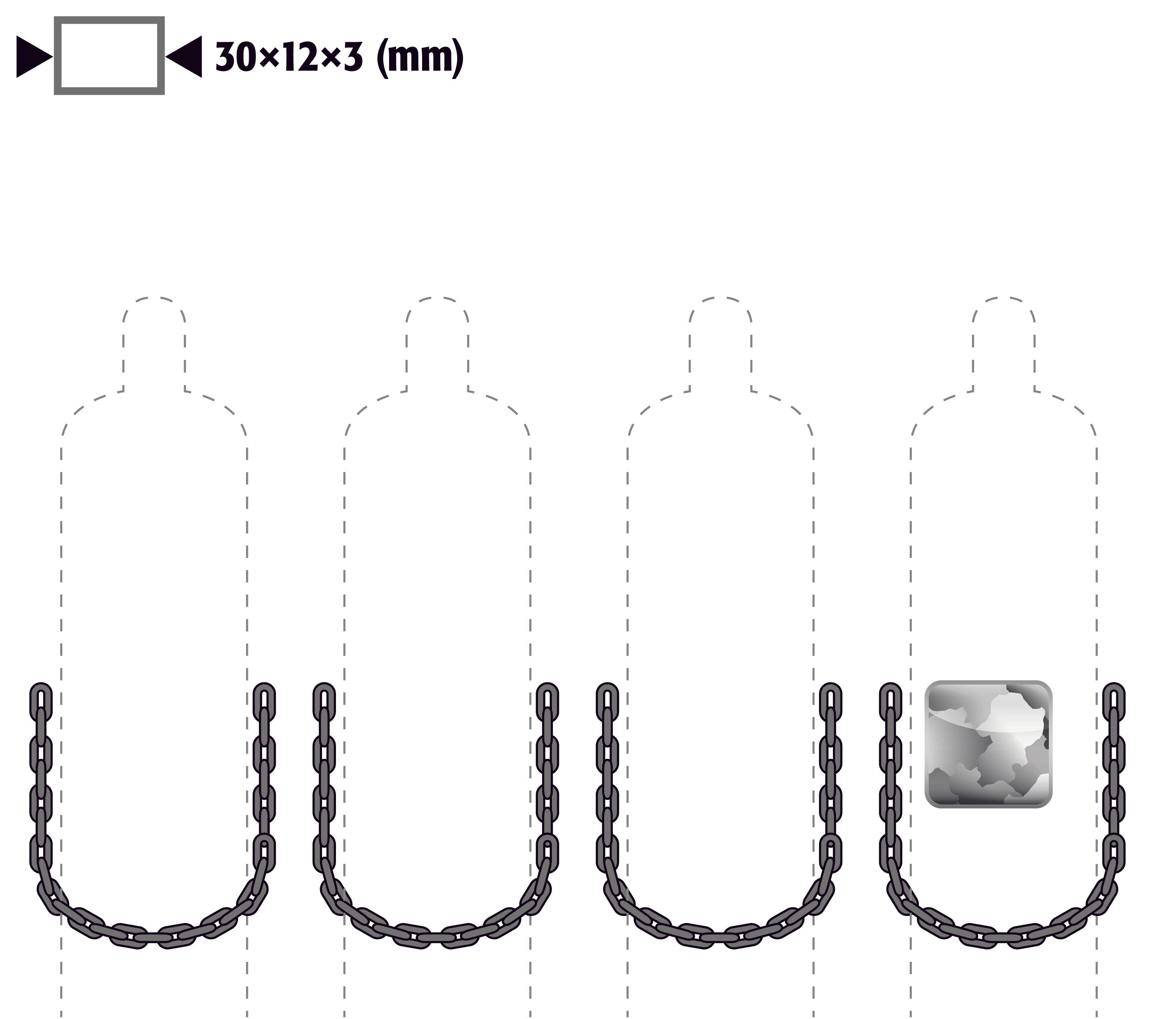 Verrou de chaîne au lieu du verrou de sangle pour modèle(s): G90 avec une largeur de 1200 mm, acier galvanisé