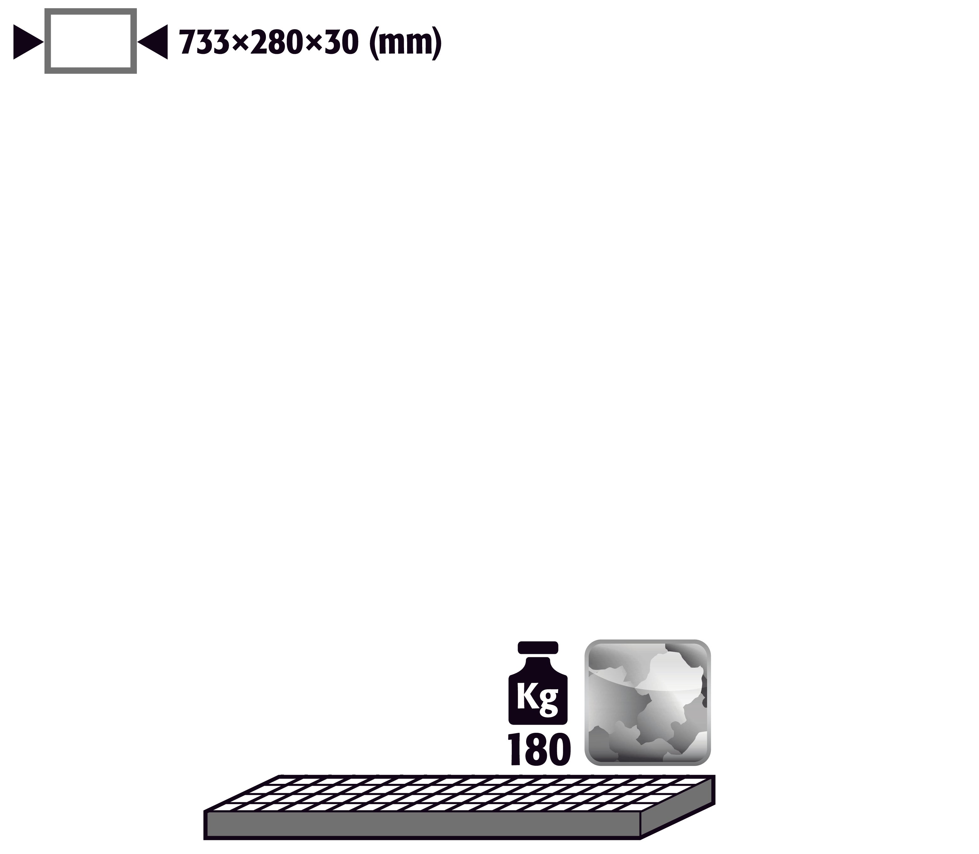Gitterrost als Lagerebene für Modell(e): G30 mit Breite 900 mm, Stahl verzinkt