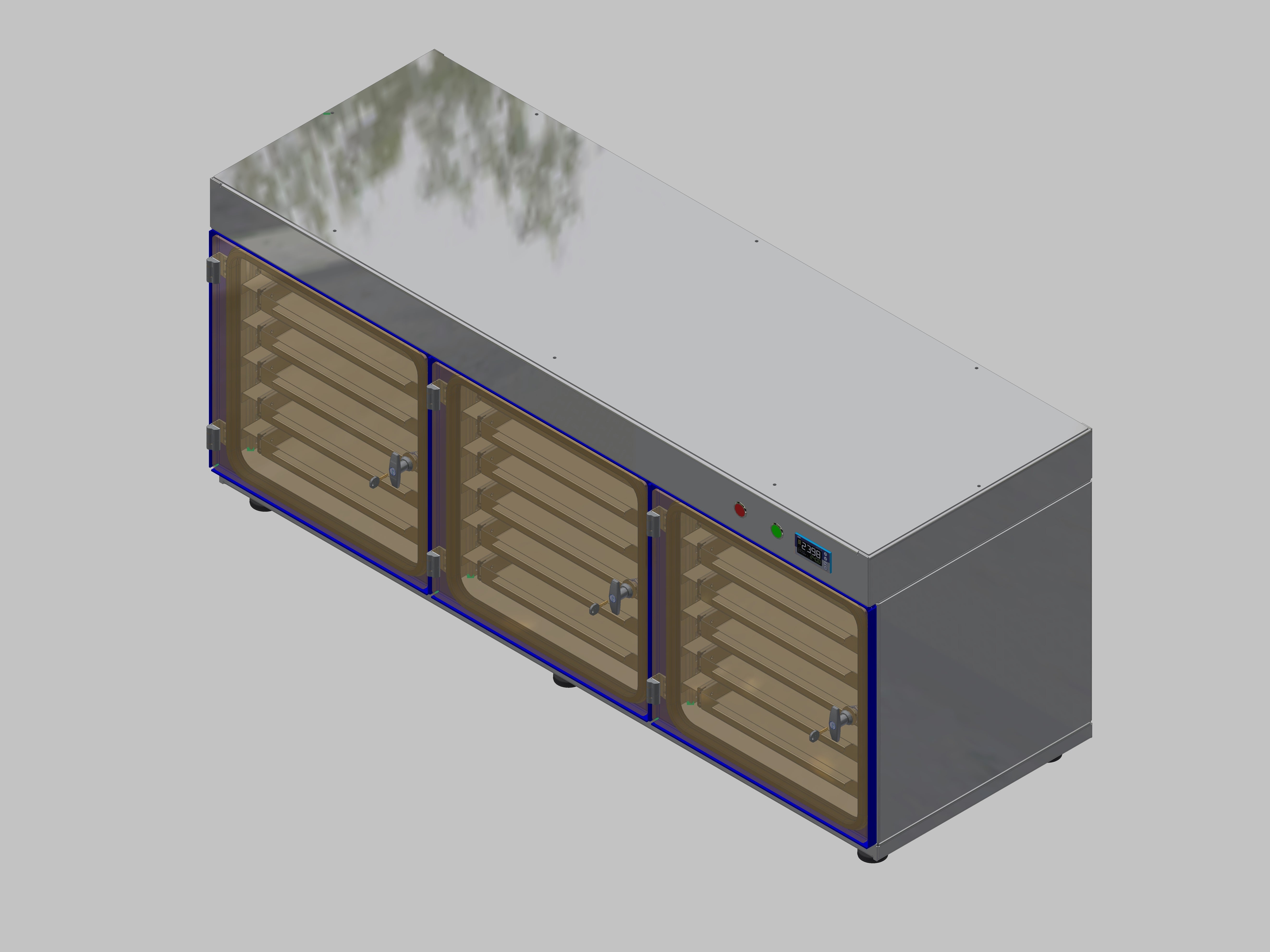 Armoire de rangement sèche-ITN-1800-3 avec 6 tiroirs par compartiment et conception de base avec pieds réglables