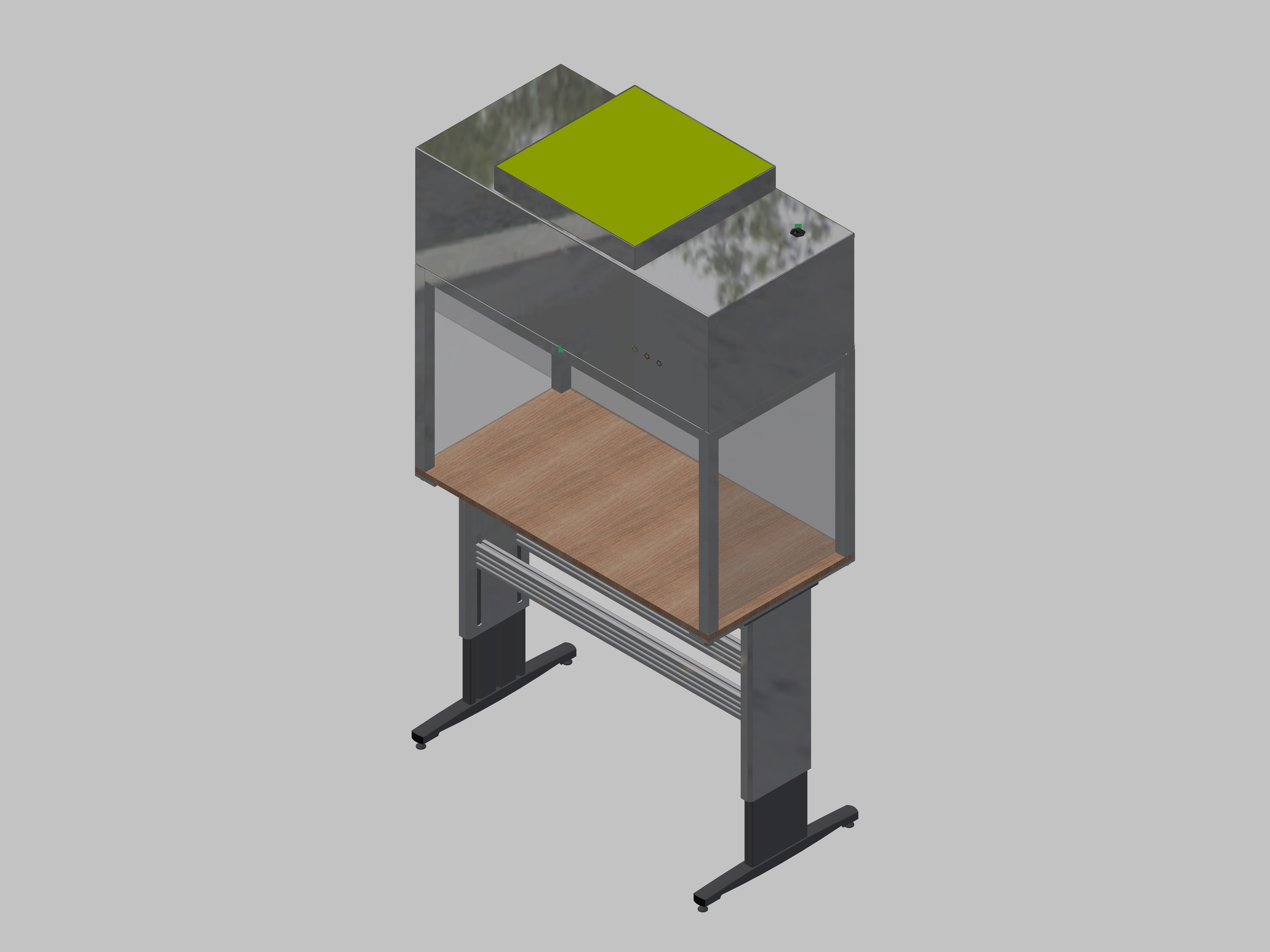 Laminarflow table model height adjustable, type: Silent/Budget
