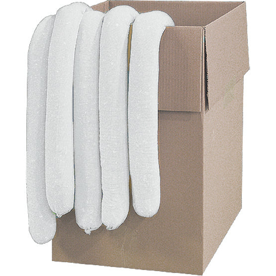 Universal sorbents sock (PU: 6) 57l/unit 3 m x 75 mm (L x W),