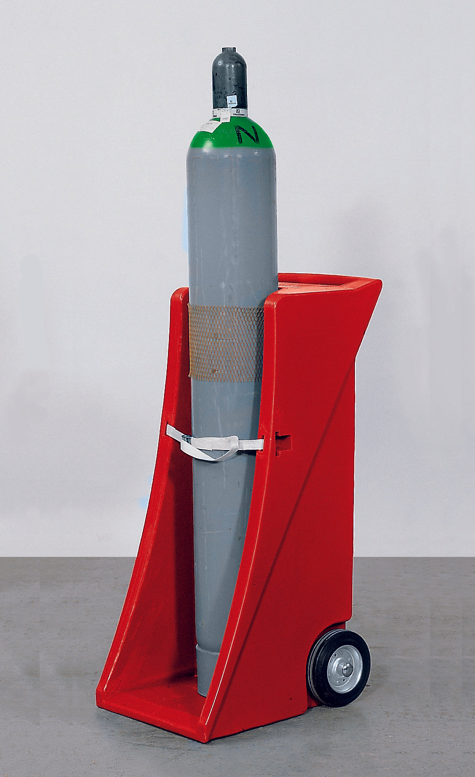 Gasflaschenwagen PE (rot) für 1 Gasflasche bis Ø 320 mm, Polyethylen