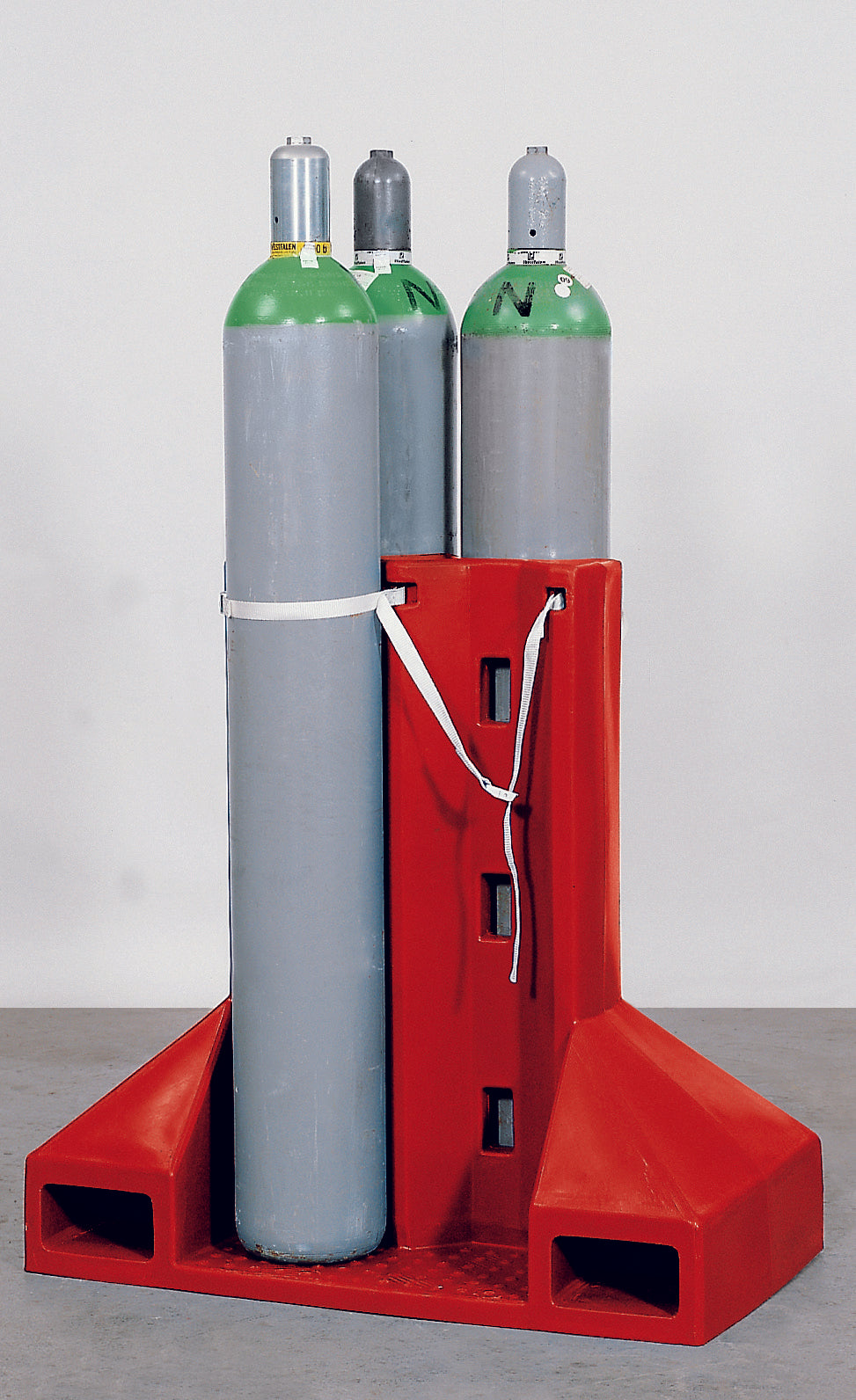 Gasflaschentransportgestell aus PE für 4 Flaschen max. Ø 230 mm, Polyethylen