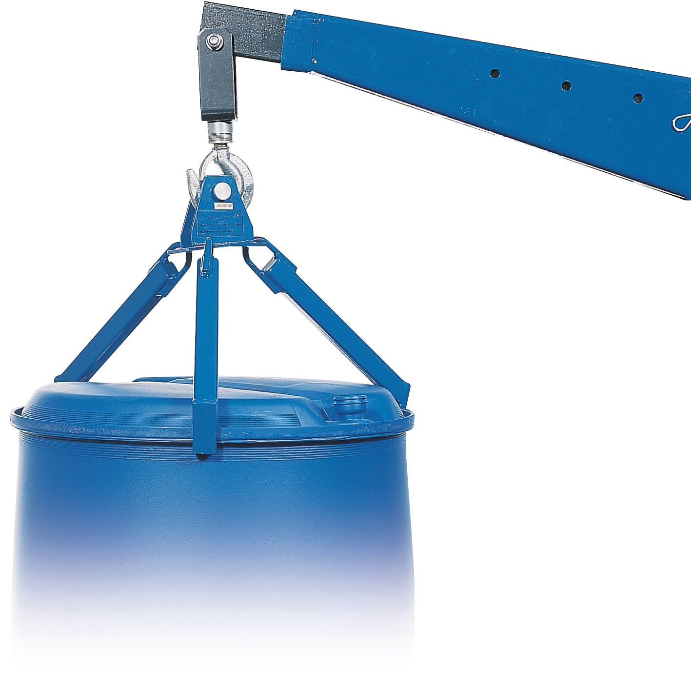 Drum lifting gear - vertical steel blue, steel painted