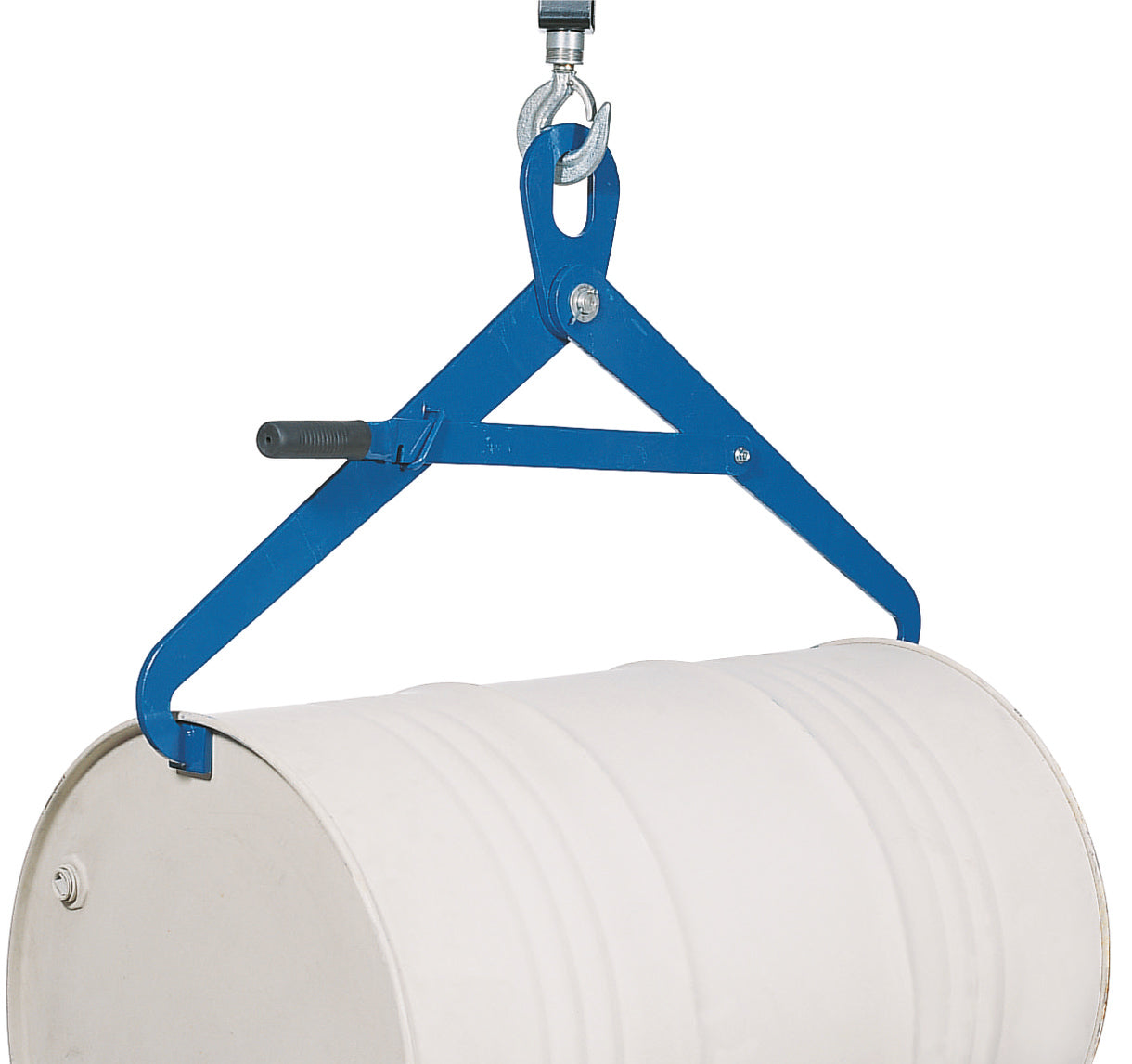 Drum turner steel blue, for 350 kg, steel powder-coated smooth