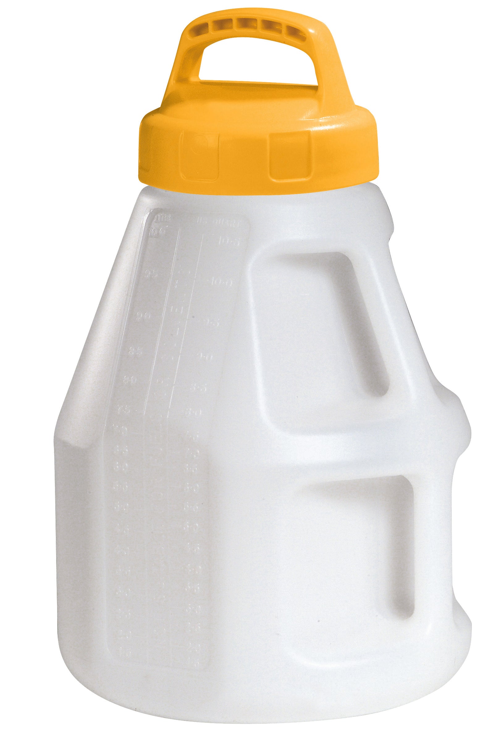 Öl-Kanne aus HDPE 10 Liter mit gelbem Lagerdeckel, Polyethylen (high density)