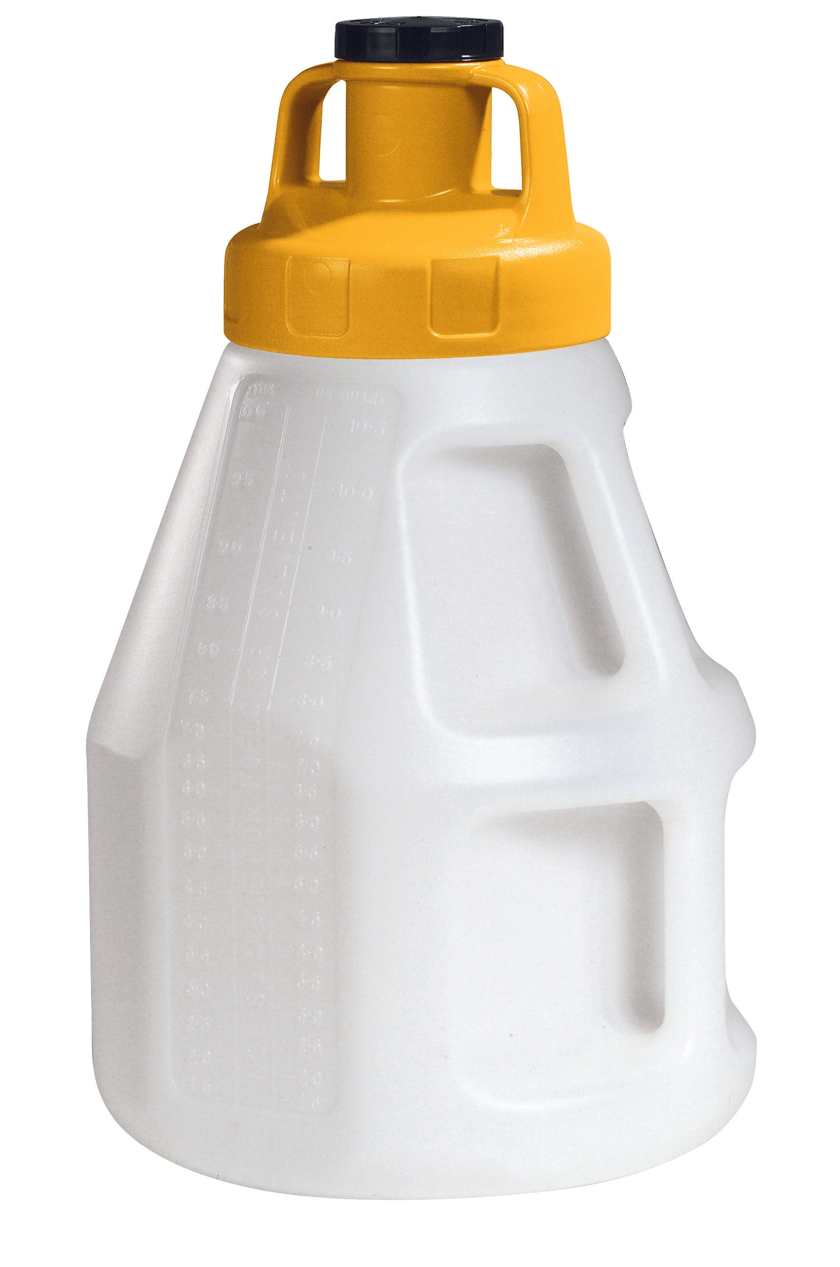 Öl-Kanne aus HDPE 10 Liter mit gelbem Allzweckdeckel, Polyethylen (high density)