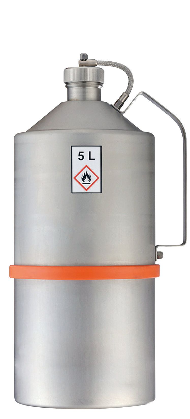 Bidon de transport acier inoxydable (1.4571), contenu: 5 litres, acier inoxydable 1.4301 poli
