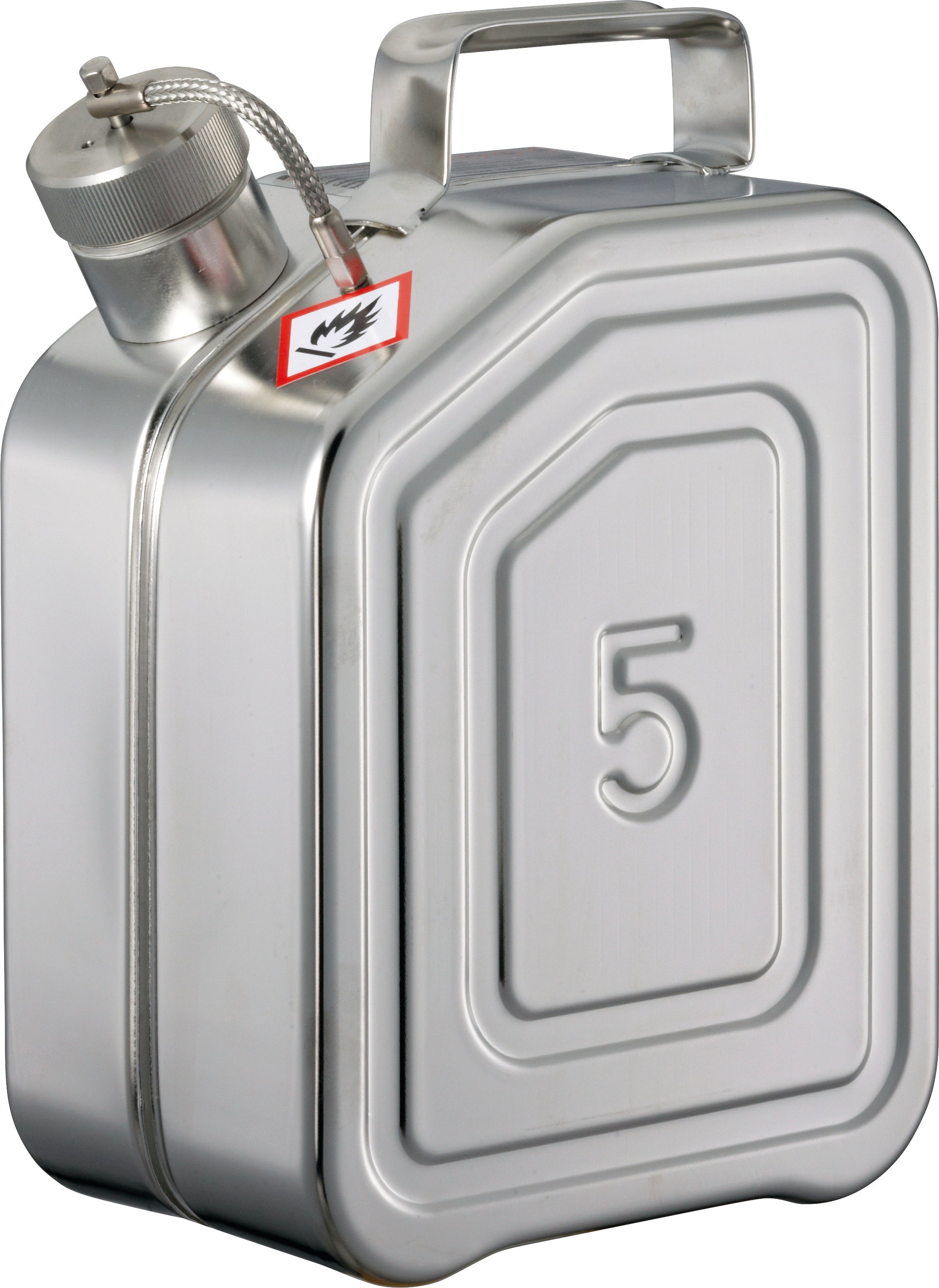 Transport canister st.steel 1.4301, 5 L, stainless steel 1.431 polished