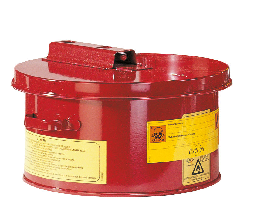 Cleaning container sh.steel red, 4 L, sheet steel galvanized and powder coated