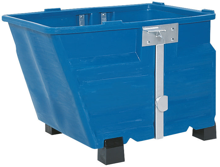 Conteneur à bascule en polyéthylène bleu avec pieds, 800 litres, 1340x845x1160, polyéthylène