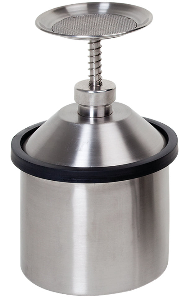 Plunger can st.steel 1.4404, 2 L, stainless steel 1.444 polished