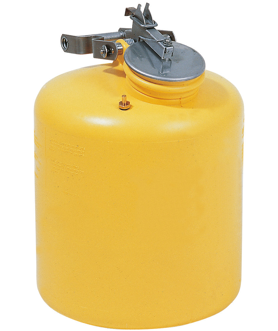 Récipient de sécurité 19 litres, jaune en polyéthylène Ø x H 317 x 432 mm, polyéthylène