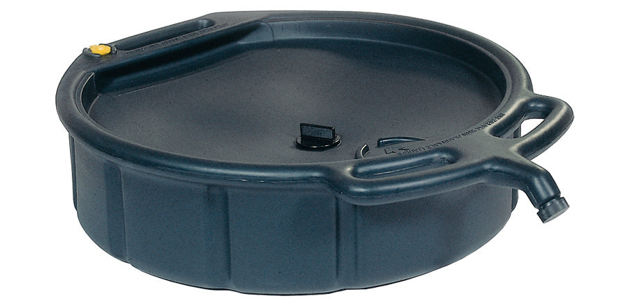 Waste oil and cooling liquid sump PE black, 14 L, polyethylen