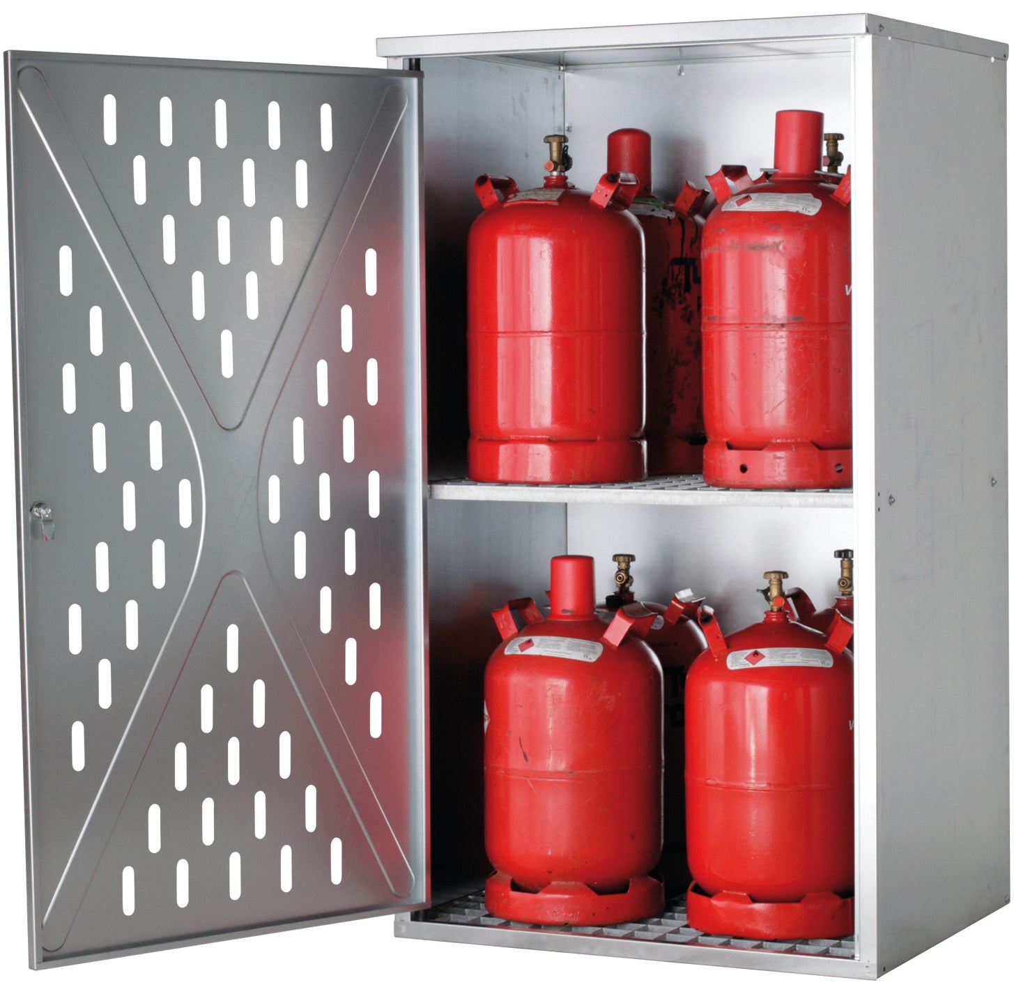 Liquefied gas bottle cabinet G-PG model GPG.150.084.P in with x (), galvanized sheet steel