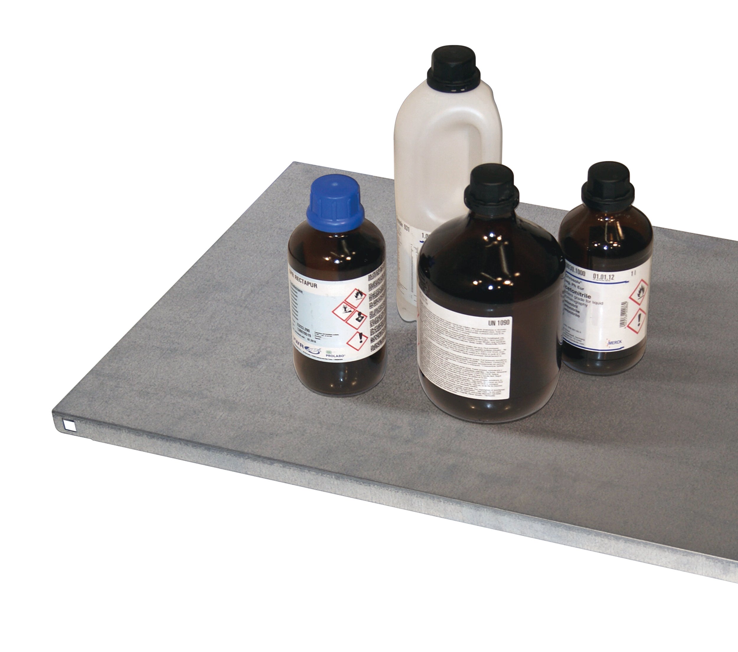 Étagère standard pour modèle(s): Armoires pour produits chimique d'une largeur de 1055 mm, tôle d'acier galvanisé
