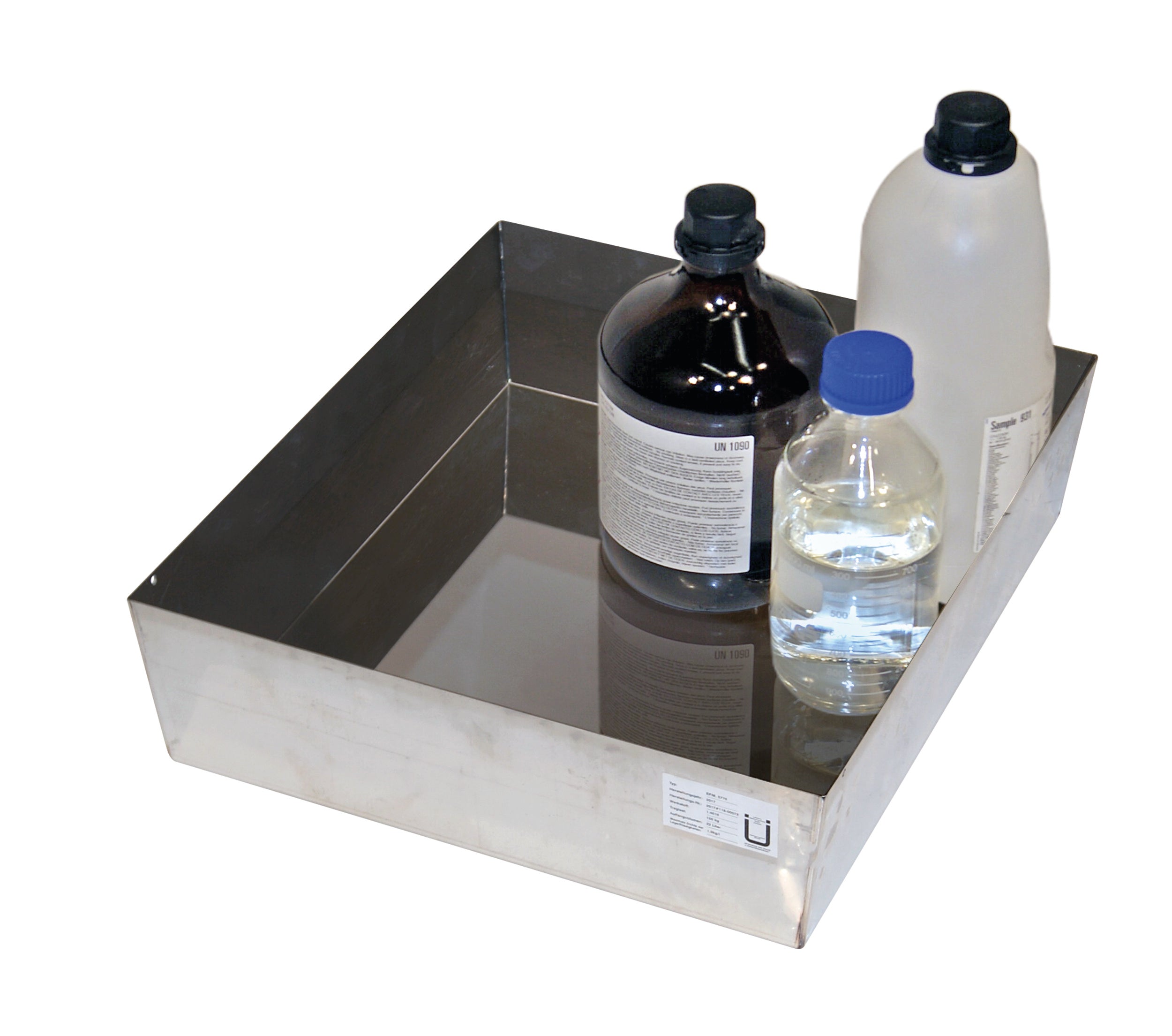 Wannenboden Standard (Volumen: 22,00 Liter) für Modell(e): Q90, S90 mit Breite 600 mm, Edelstahl 1.4301 roh