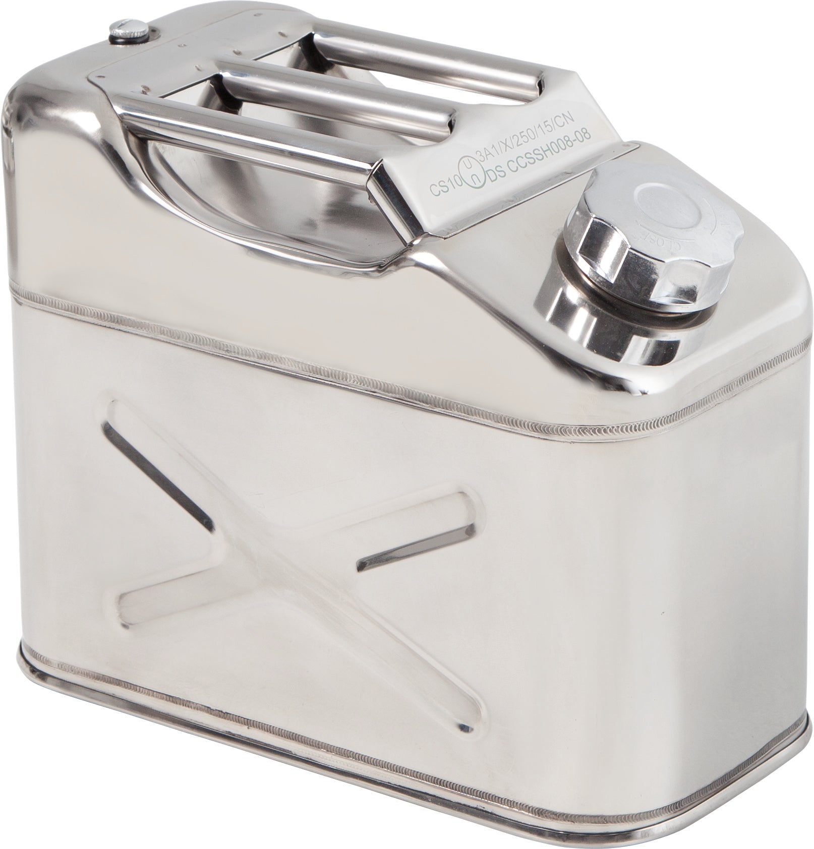 Storage/transportation canister st.steel 1.4301, 10 L, stainless steel 1.431 polished