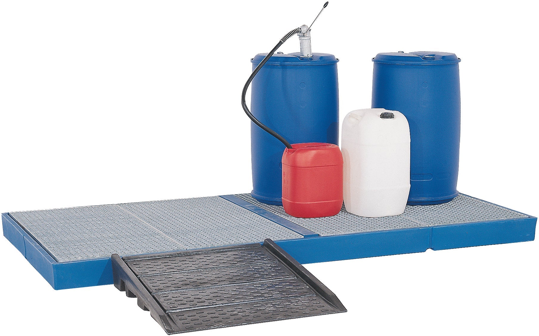 Bunded spill flooring passable PE-LD with galvanised grid 3000x1500x150, polyethylen (low density)
