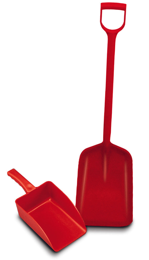 Kunststoffschaufel aus PP, Rot für Granulate, Polypropylen