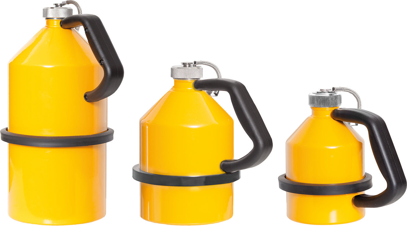 Sicherheits-Lagerkanne, 1 l, Stahl gelb, Stahlblech verzinkt und pulverbeschichtet