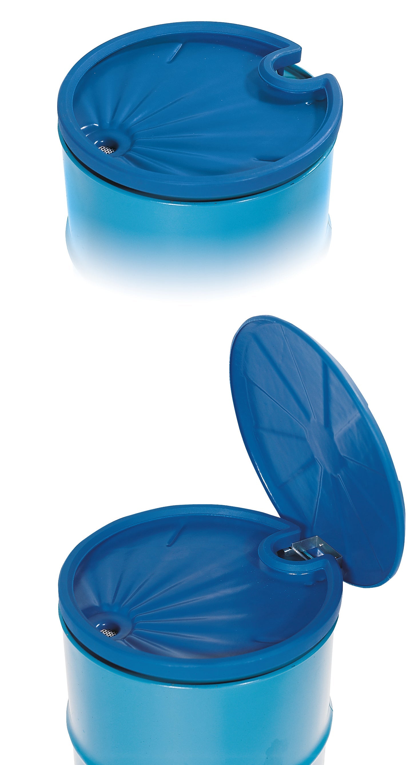 Drum funnel PE blue, polyethylen