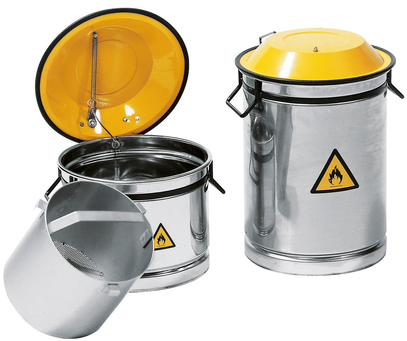 Cleaning container st.steel 1.4301, 20 L, stainless steel 1.431 powder-coated smooth