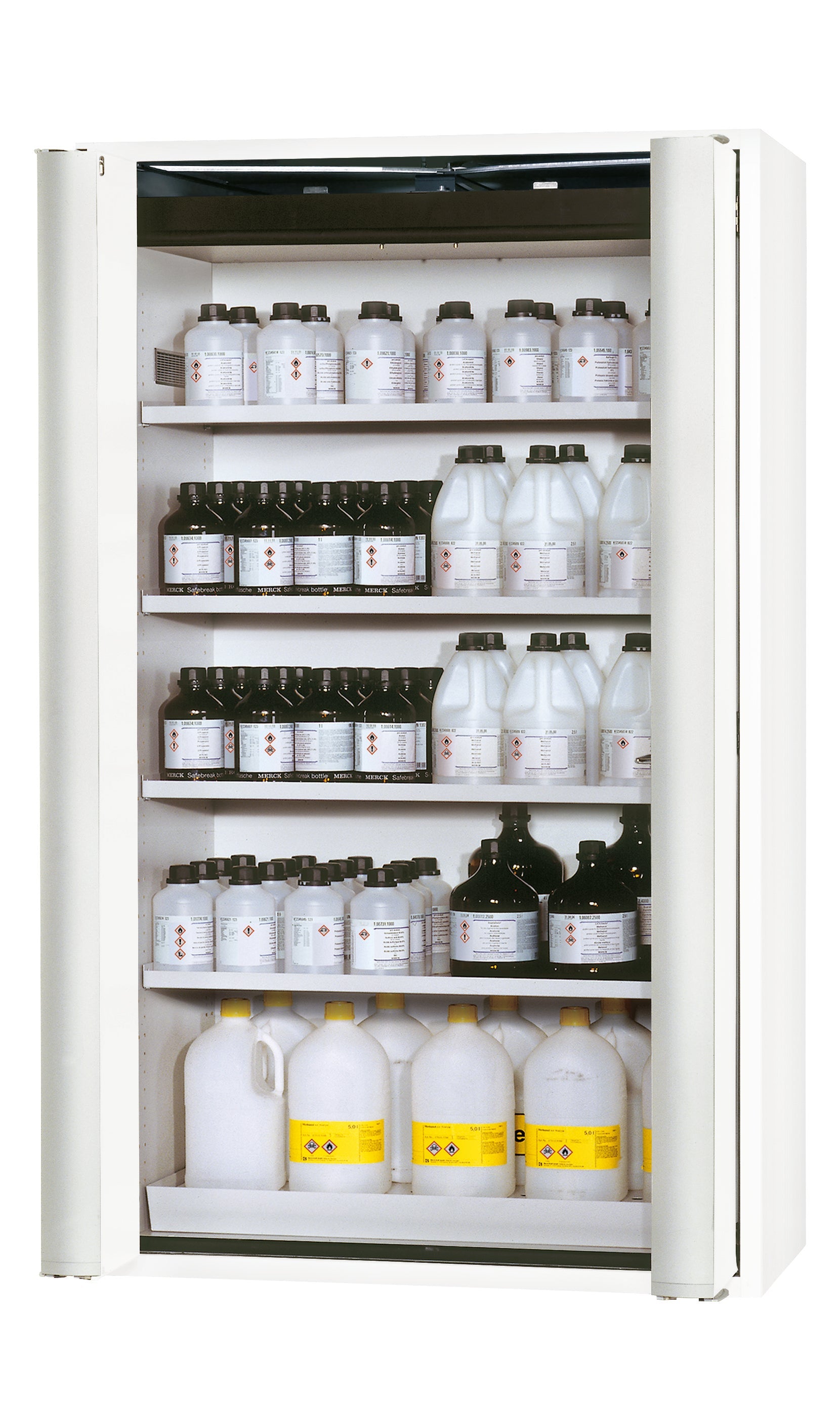 Type 90 safety cabinet S-PHOENIX Vol.2-90 model S90.196.120.FDAC in laboratory white (similar to RAL 9016) with 4x standard shelves (sheet steel)