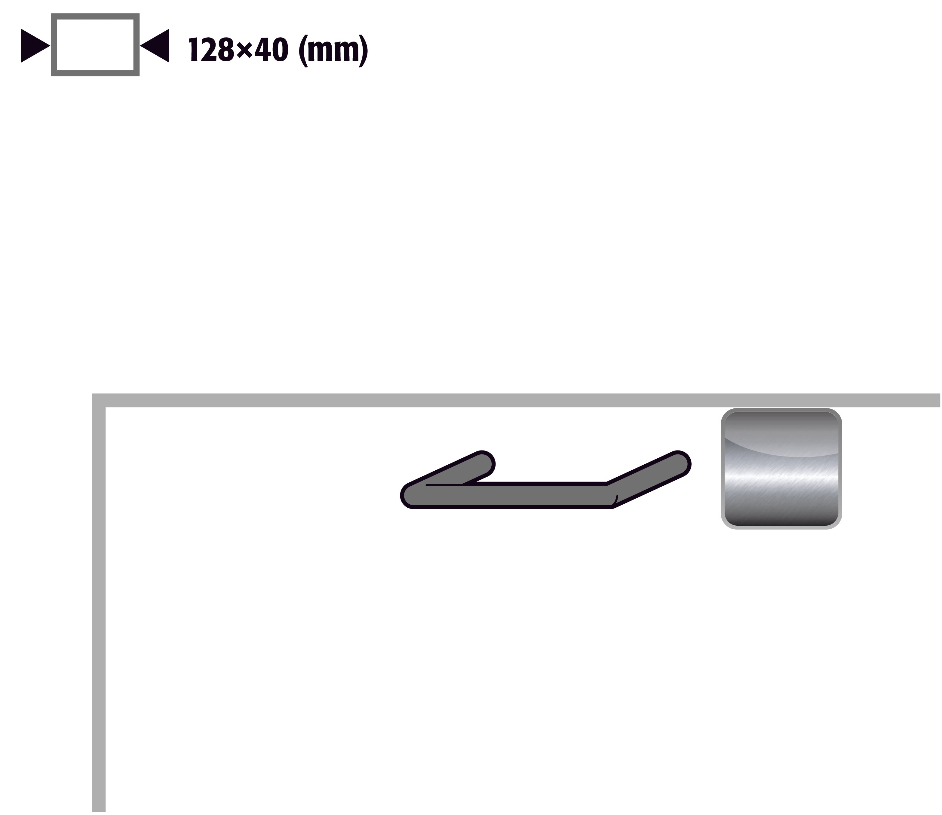 Poignée exécution poignée standard pour modèle(s): S90, G30, SL, UB90 avec largeur 600, 900 und 1200 mm, acier inoxydable 1.4305 brut