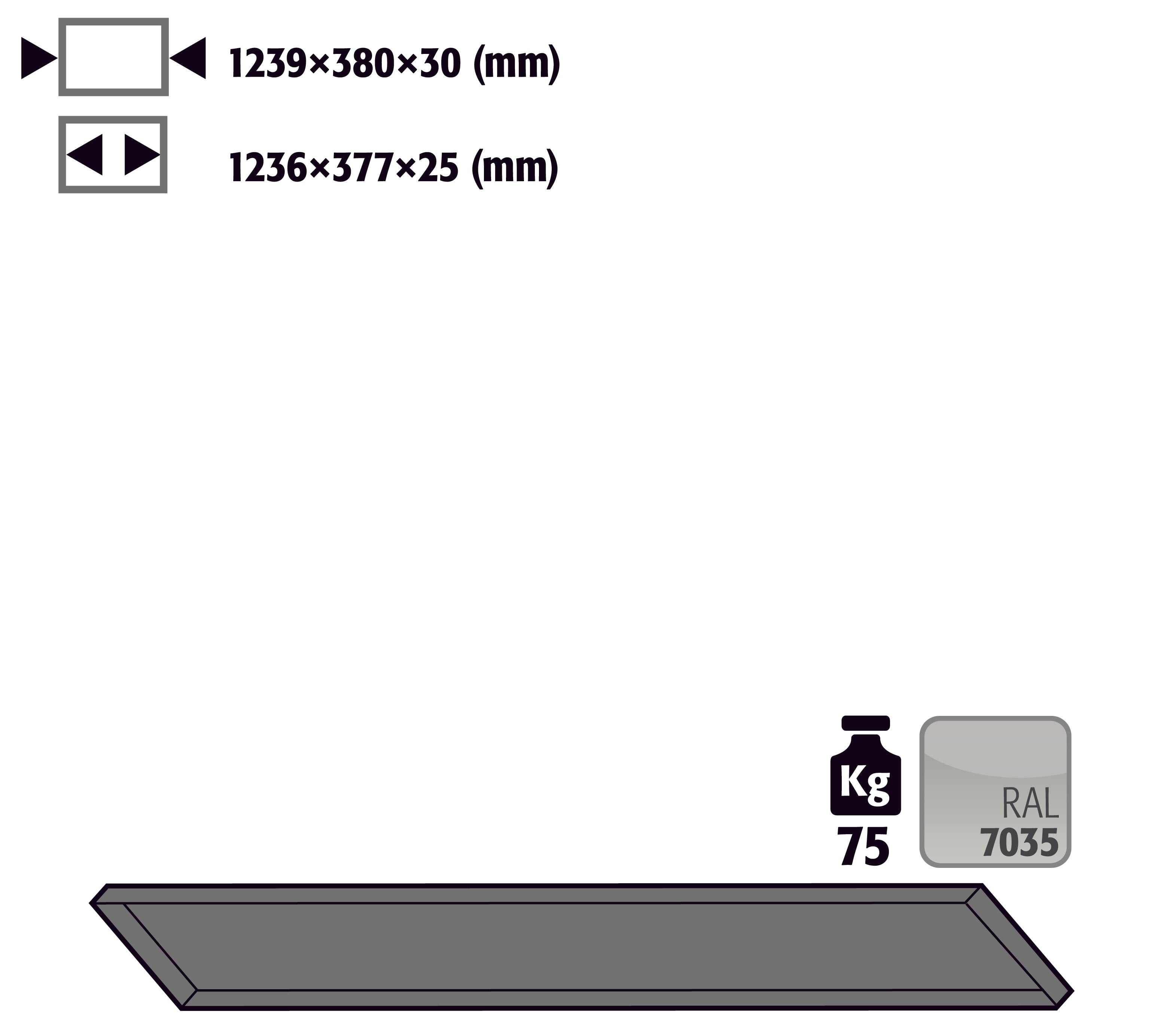 Fachboden Standard schräg für Kleinflaschenlagerung für Modell(e): G90 mit Breite 1400 mm, Stahlblech pulverbeschichtet glatt