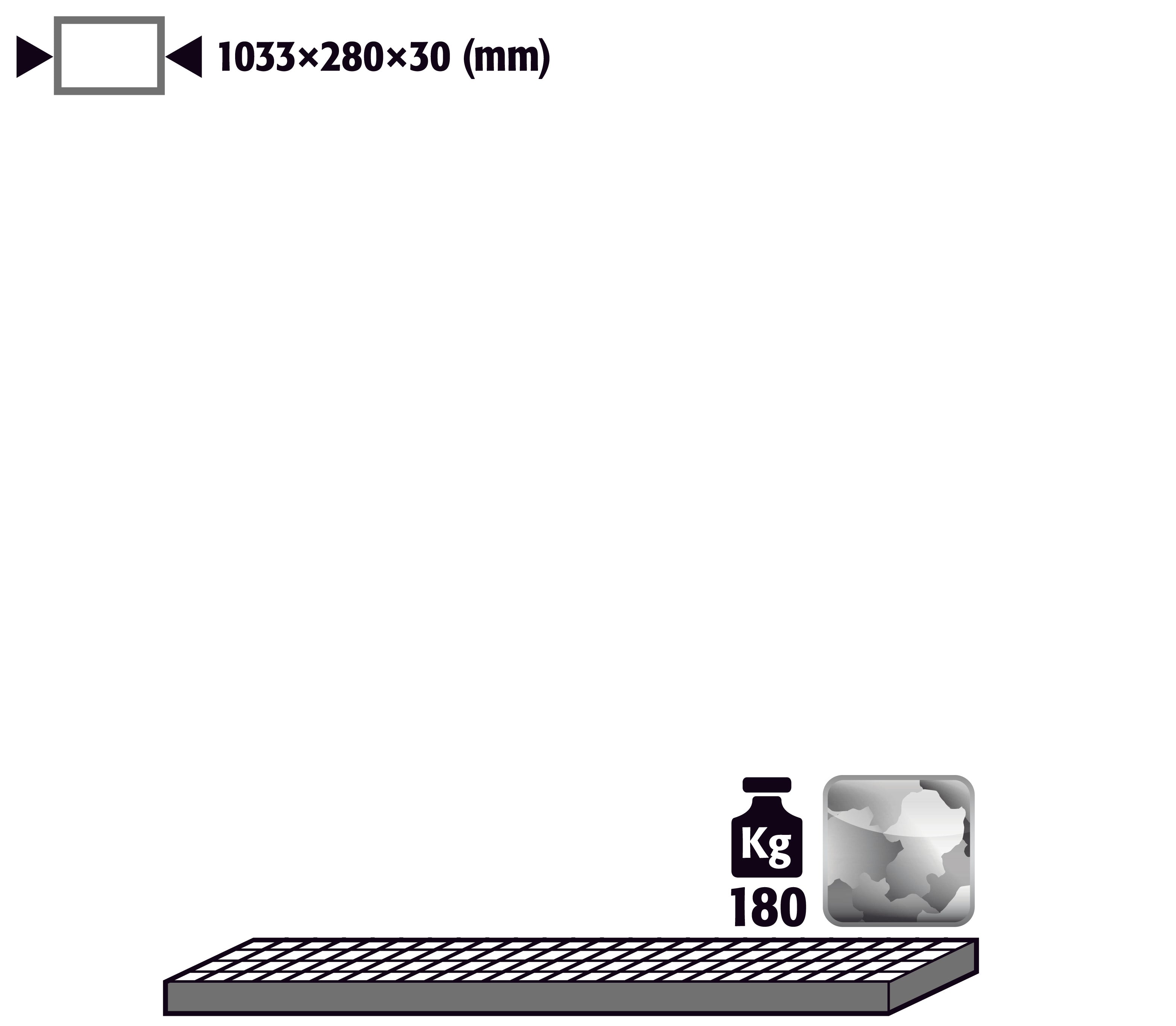 Caillebotis comme niveau de stockage pour modèle(s): G90 avec une largeur de 1200 mm, acier galvanisé