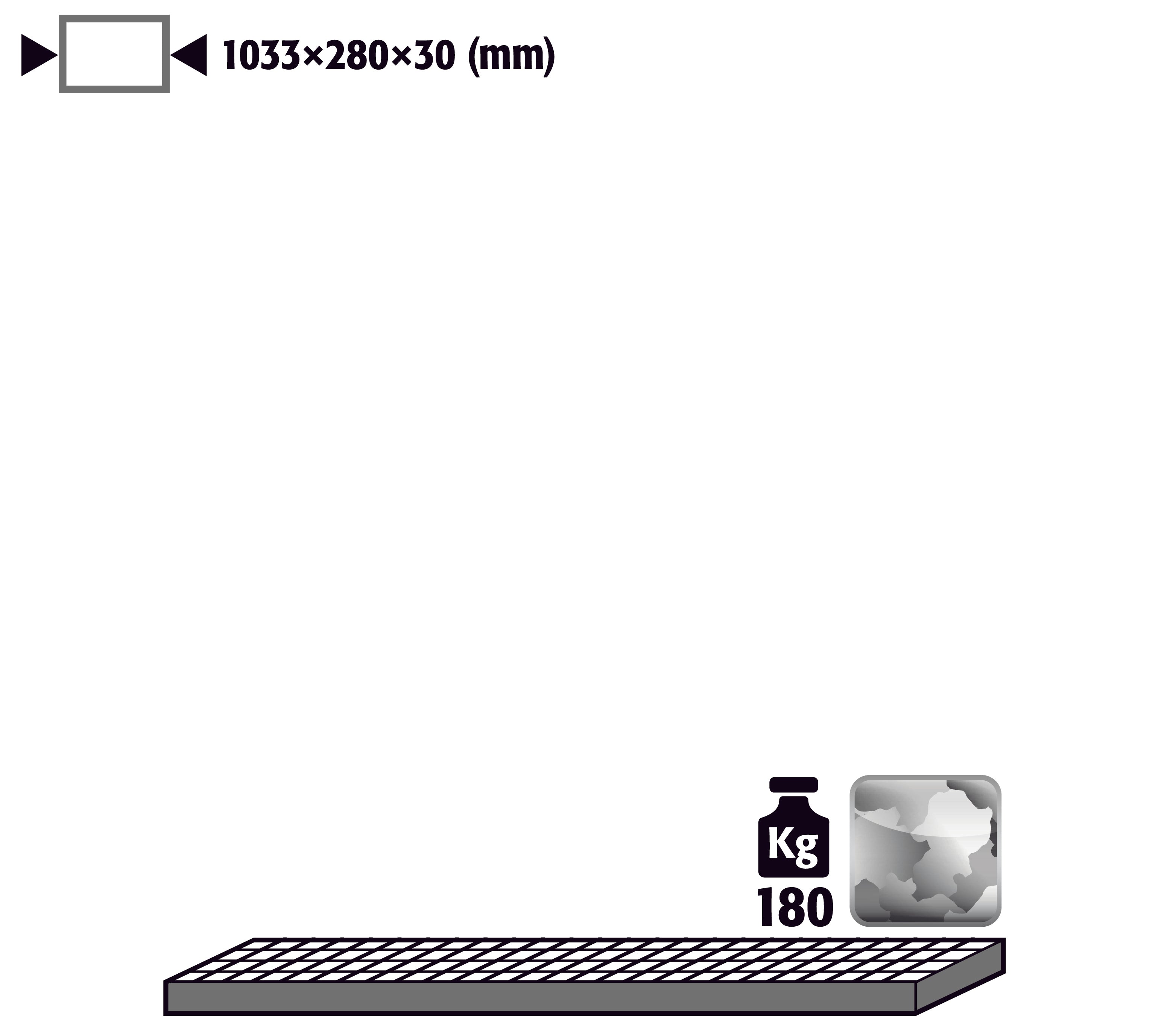 Caillebotis comme niveau de stockage pour modèle(s): G30 avec une largeur de 1200 mm, acier galvanisé