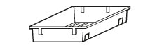 Einlegewanne für Auszugswanne (Volumen: 12,00 Liter) für Modell(e): S90 mit Breite 600 T=750 mm, Polypropylen roh