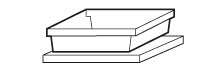 Wannenboden AbZ (Volumen: 11,00 Liter) für Modell(e): K30, SL mit Breite 1200 mm, FP-Platte/Polypropylen melaminharzbeschichtet/roh