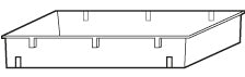 Einlegewanne für Wannenboden (Volumen: 5,50 Liter) für Modell(e): V90 mit Breite 450/810 mm, Polypropylen