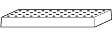 Lochblecheinsatz Standard für Modell(e): Q90, Q30, S90 mit Breite 1200 mm, Edelstahl 1.4016 roh