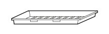Einlegewanne für Fachboden (Volumen: 21,50 Liter) für Modell(e): UB90, UB30 mit Breite 890/1400 mm, Polypropylen roh