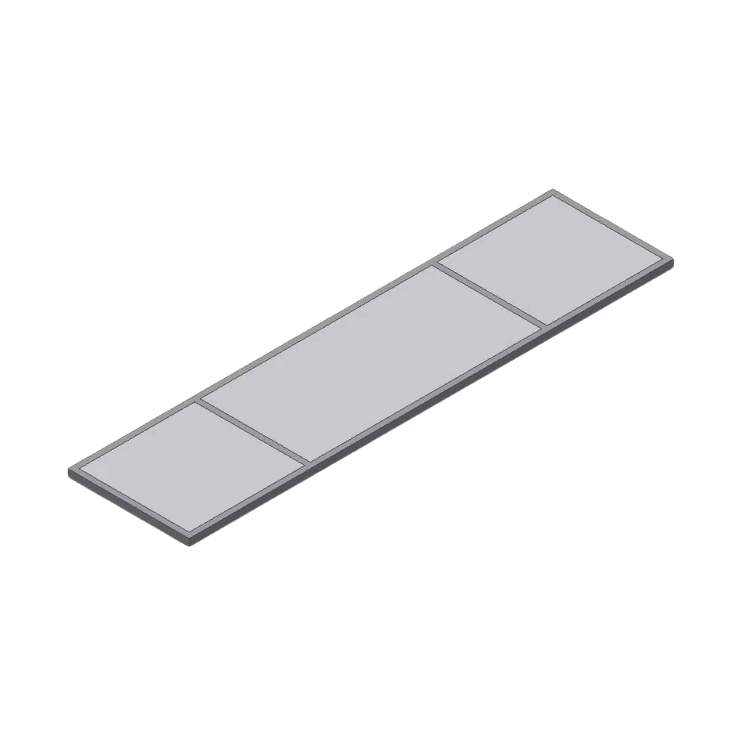 Deckenelement für den Einbau einer FFU ( Filter Fan Unit), Grösse: 656 x 2624 mm